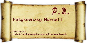Petykovszky Marcell névjegykártya